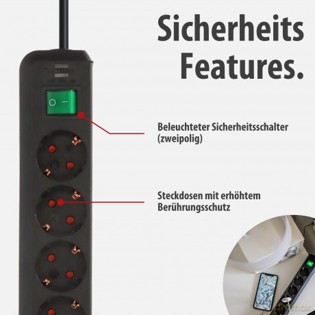 Brennenstuhl: brennenstuhl Eco-Line 6-fach Steckdosenl