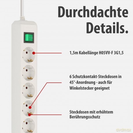 Brennenstuhl: brennenstuhl Eco-Line 6-fach Steckdosenl
