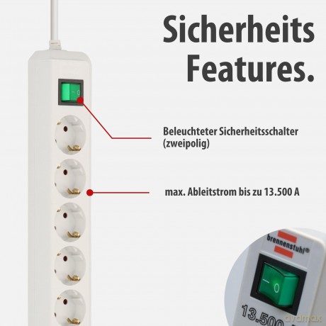 Brennenstuhl: brennenstuhl Eco-Line 6-fach Steckdosenl