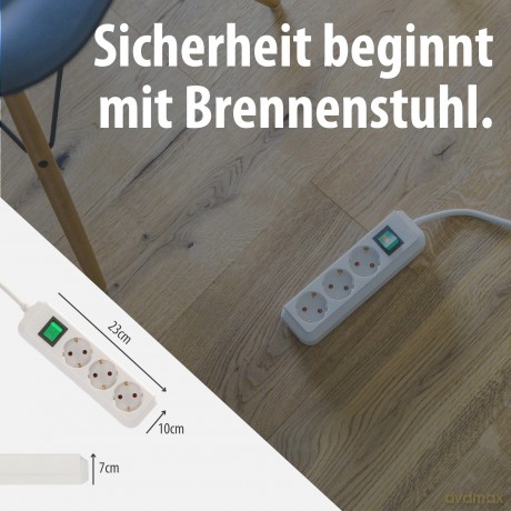 Brennenstuhl Eco-Line mit Schalter 3-fac