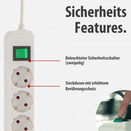 Brennenstuhl Eco-Line mit Schalter 3-fac