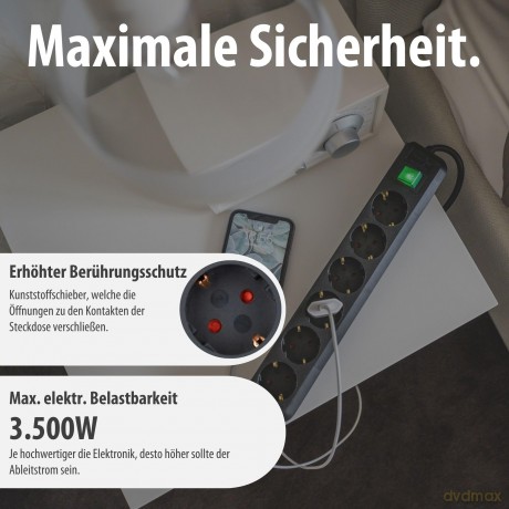 Brennenstuhl Eco-Line mit Schalter 6-fac