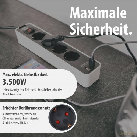 Brennenstuhl: brennenstuhl Ecolor 4-fach Steckdosenlei