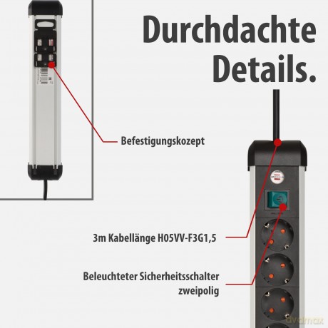Brennenstuhl: brennenstuhl Premium-Alu-Line 10-fach St