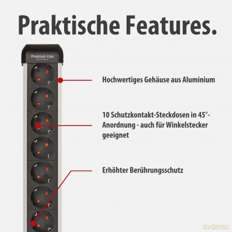 Brennenstuhl: brennenstuhl Premium-Alu-Line 10-fach St