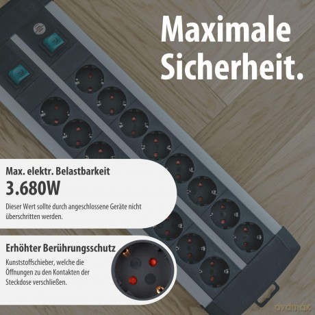 Brennenstuhl: brennenstuhl Premium-Alu-Line 16-fach St