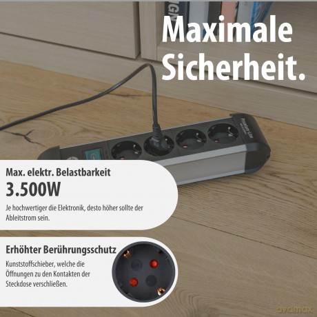 Brennenstuhl: brennenstuhl Premium-Alu-Line 4-fach Ste