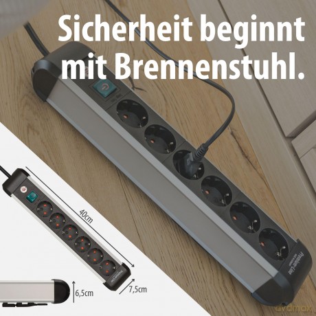 brennenstuhl Premium-Alu-Line 6-fach Ste