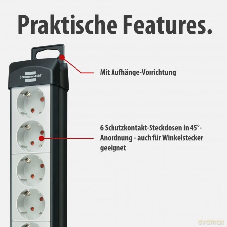Brennenstuhl Premium-Line 6-fach mit Sch
