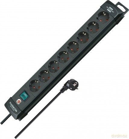 Brennenstuhl Premium-Line 8-fach schwarz