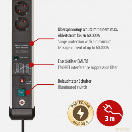 brennenstuhl Premium-Protect-Line 8-fach