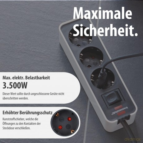 Brennenstuhl Steckdosenl. Ecolor 3-x wei