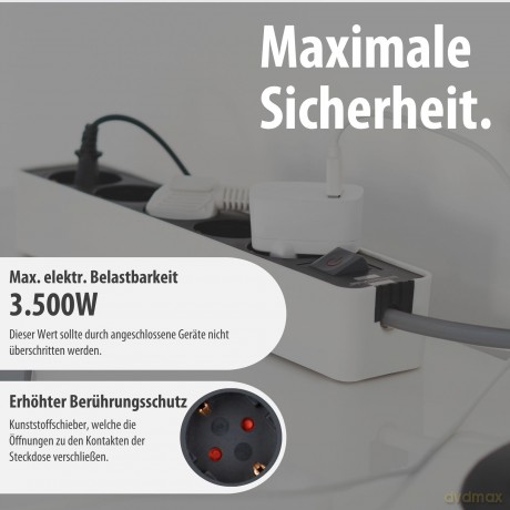 Brennenstuhl Steckdosenl. Ecolor 5-x wei