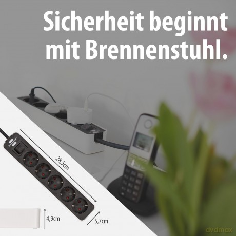 Brennenstuhl Steckdosenl. Ecolor 5-x wei