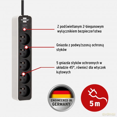 Brennenstuhl Steckdosenleiste 5-fach wei