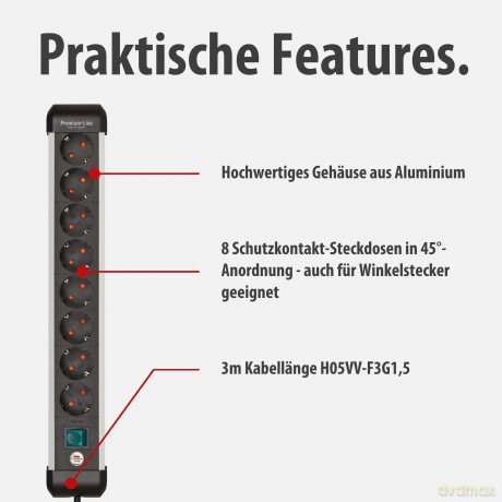 Brennenstuhl Steckdosenleiste Premium-AL