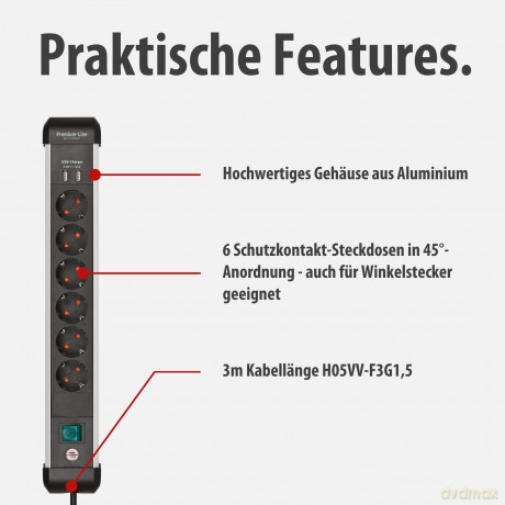 Brennenstuhl Steckdosenleiste Premium-AL