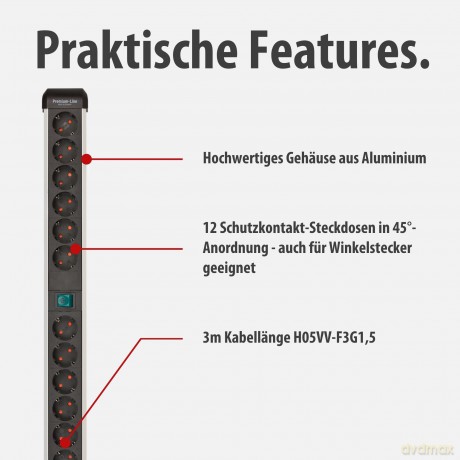 Brennenstuhl Steckdosenleiste Premium-AL