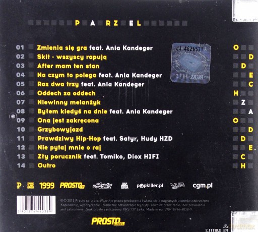 Parzel: Oddech za oddech [CD]