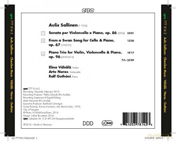 Elina Vahala: Sallinen:Chamber Music [CD]