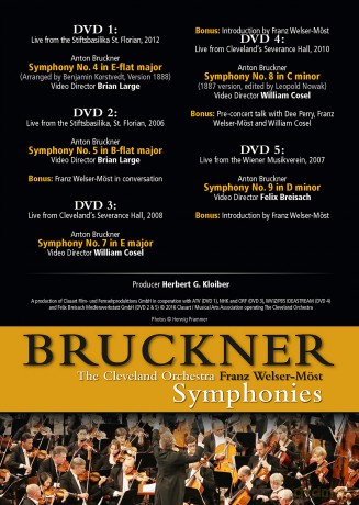 Bruckner: Symphonies 4,5,7,8,9 [5DVD]