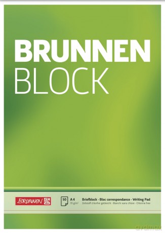 Brunnen Briefblock blanko A4