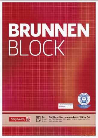 Brunnen: BRUNNEN Briefblock DIN A4 kariert Lineat