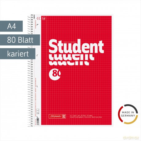 Brunnen: BRUNNEN Collegeblścke Student kariert DI