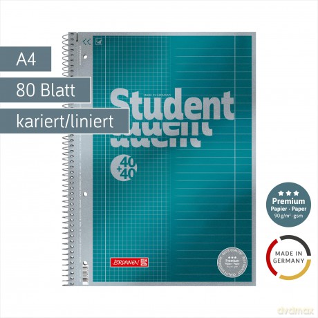Brunnen: BRUNNEN Collegeblock Premium Student DUO