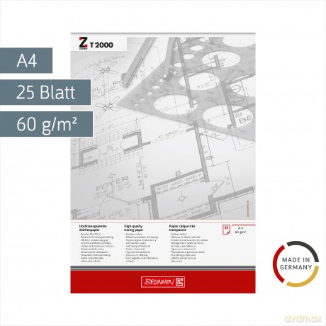 Brunnen Entwurfblock A4 60g 25