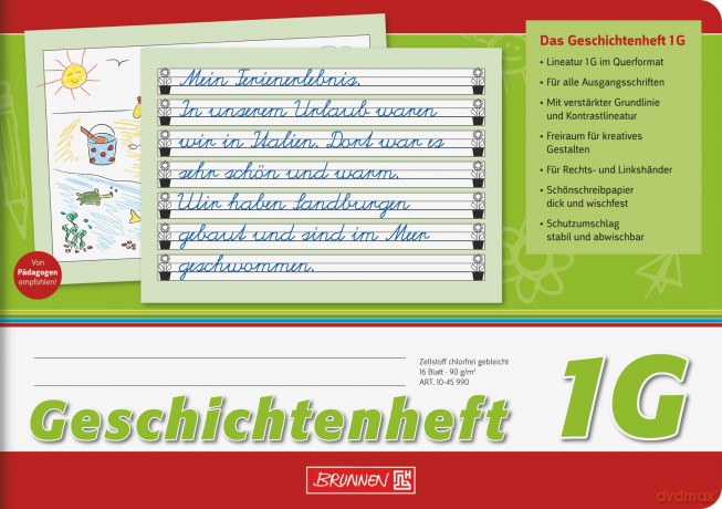 Brunnen: BRUNNEN Geschichtenheft Lineatur 1G lini