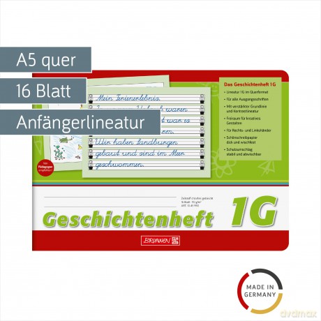 Brunnen: BRUNNEN Geschichtenheft Lineatur 1G lini