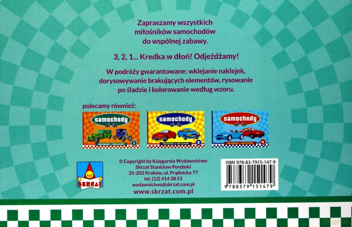 Samochody cz. 3 (malowanki z naklejkami) [KSIĄŻKA]