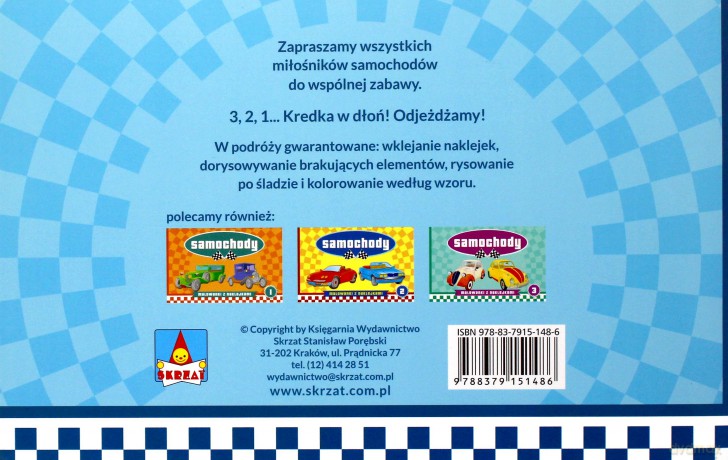 Samochody cz. 4 (malowanki z naklejkami) [KSIĄŻKA]