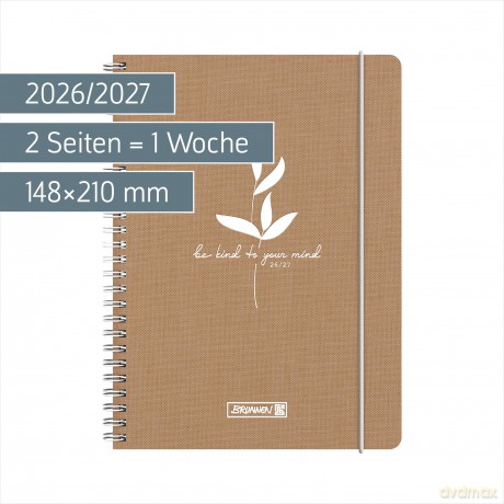 Brunnen: BRUNNEN Schźlerkalender Linen 2026/2027