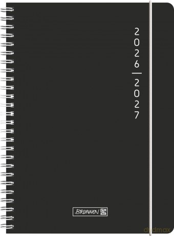 Brunnen: BRUNNEN Schźlerkalender Plain Black 2026