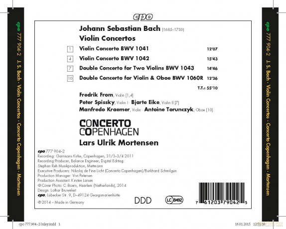 Soloists: Bach:Violin Concertos [CD]