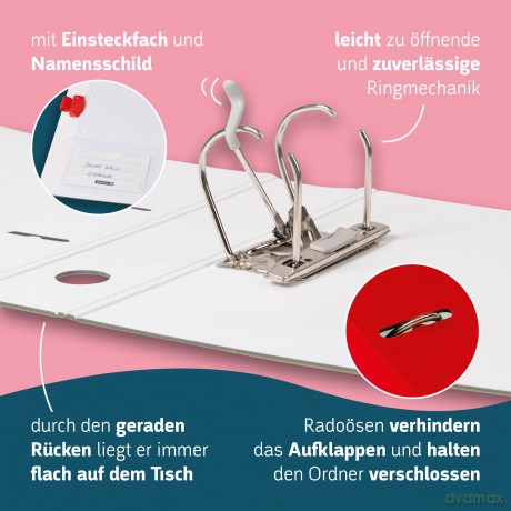 BRUNNEN WAVE Ordner rot Kunststoff 7,0 c