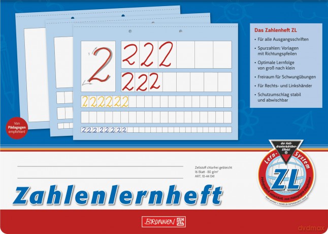 Brunnen: BRUNNEN Zahlenlernheft Lineatur ZL linie