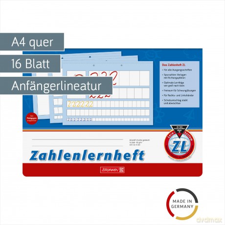Brunnen: BRUNNEN Zahlenlernheft Lineatur ZL linie