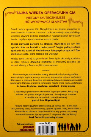 Anatomia Kłamstwa. Agenci CIA Pomogą Ci Wytropić: Fałsz, Zdradę, Nielojalność, Oszczerstwo, Plotki - Philip Houston, Michael Floyd, Susan Carnicero [KSIĄŻKA]