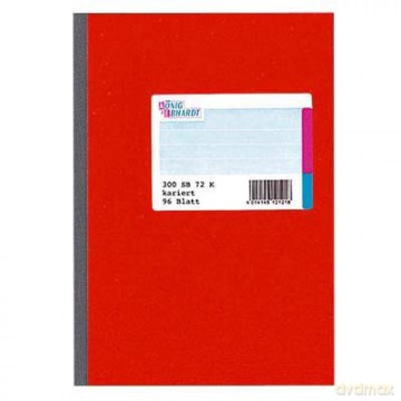 Buch A5 96blatt kar.rot