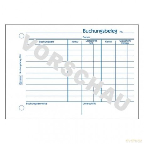 Buchungsbeleg A6 50Bl