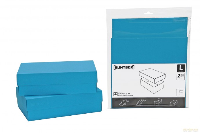 BUNTBOX L Geschenkboxen-Set blau
