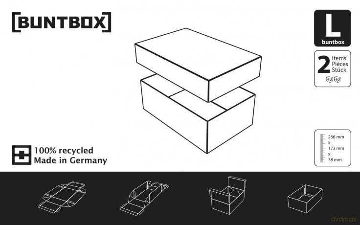 BUNTBOX L Geschenkboxen-Set grźn
