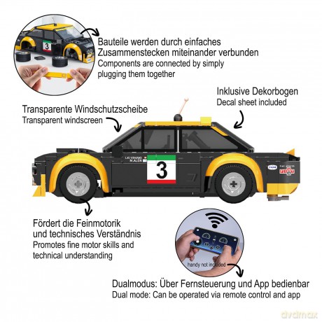 CaDA Fiat Abarth 131 1:20 schwarz 2,4GHP10SpielwarenDIVERSE530211280930.99107.11.20250571234 978383