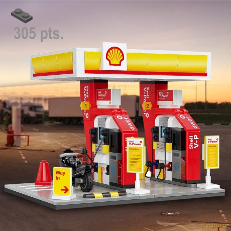 CaDA Shell Tankstelle Bricks