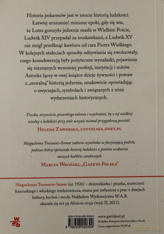 Historia Naturalna I Moralna Jedzenia - Maguelonne Toussaint-Samat [KSIĄŻKA]