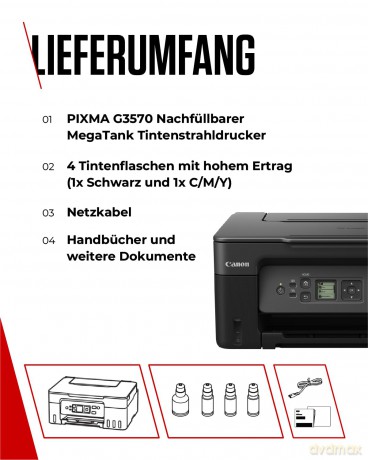 Canon: Canon PIXMA G3570 3 in 1 Tintenstrahl-Mu