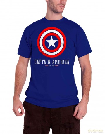 CAPTAIN AMERICA - Navy - T-Shirt (S)
